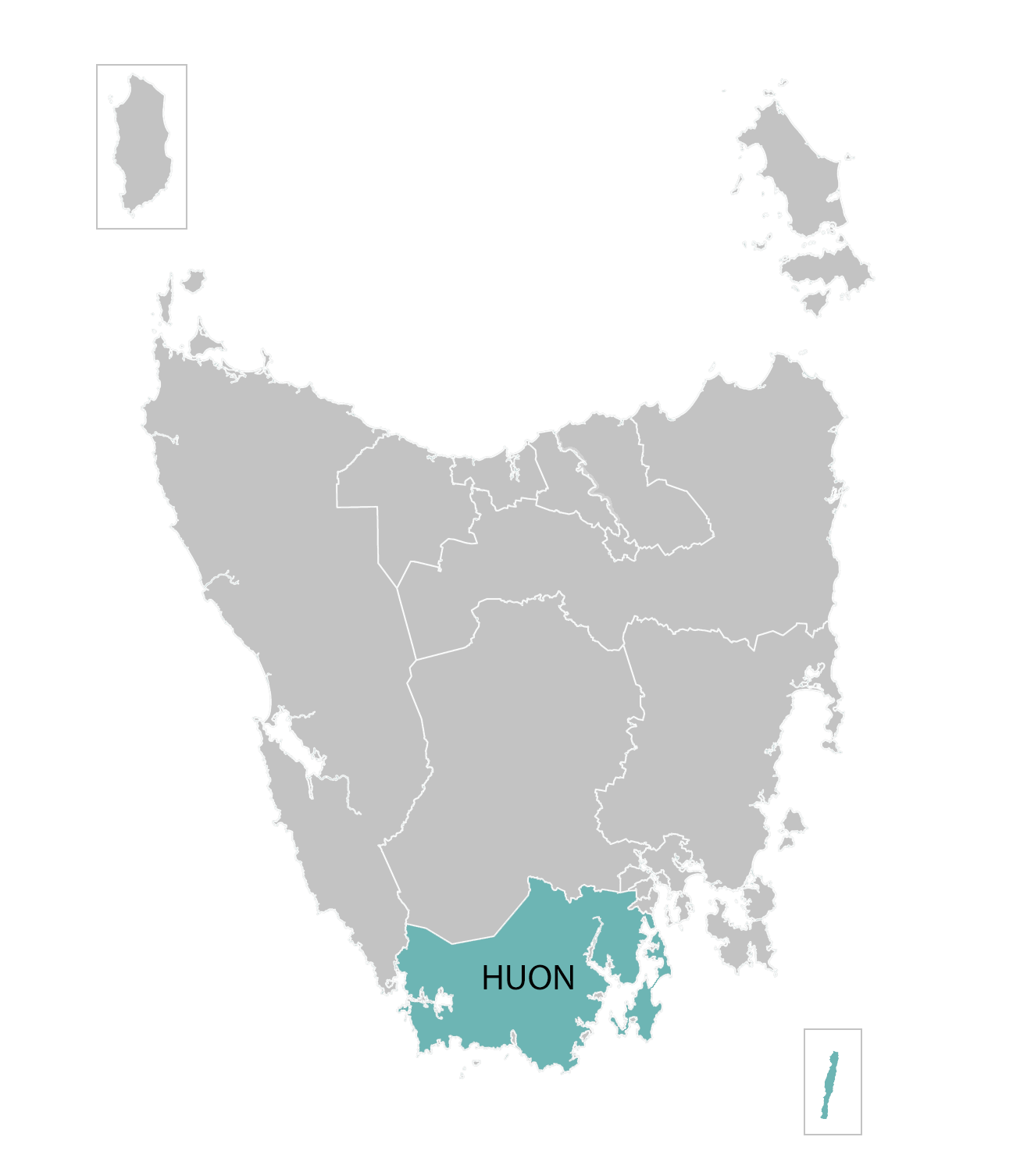 Preview of map of Huon division