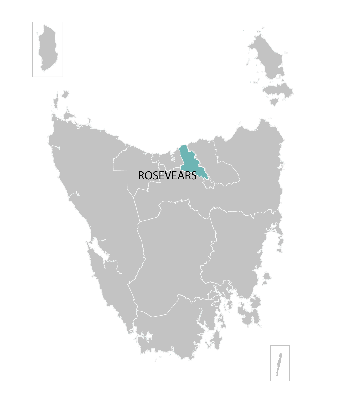 Preview of map of Rosevears division