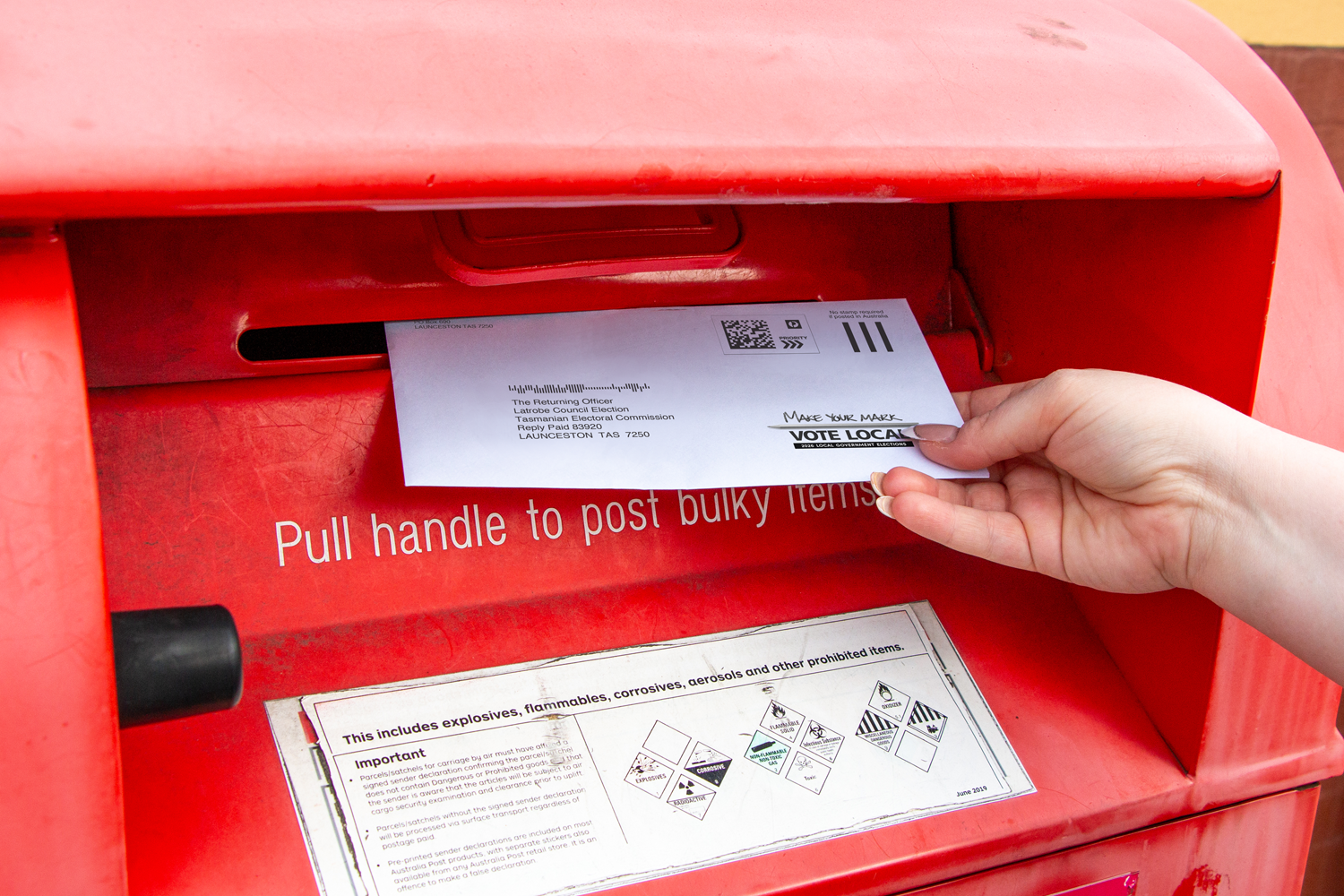Reply Paid envelope being posted