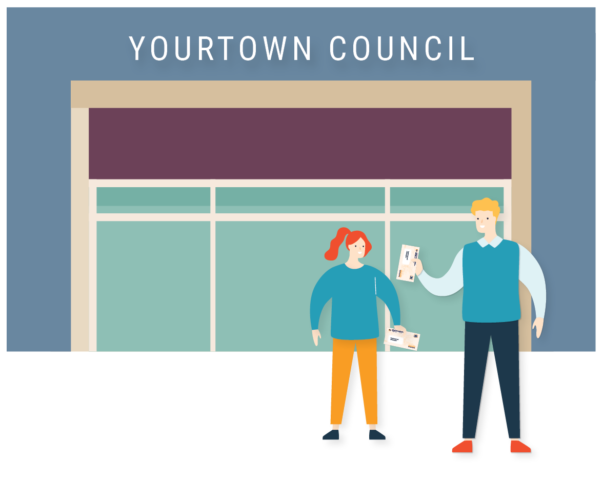 mail postal ballot illustration