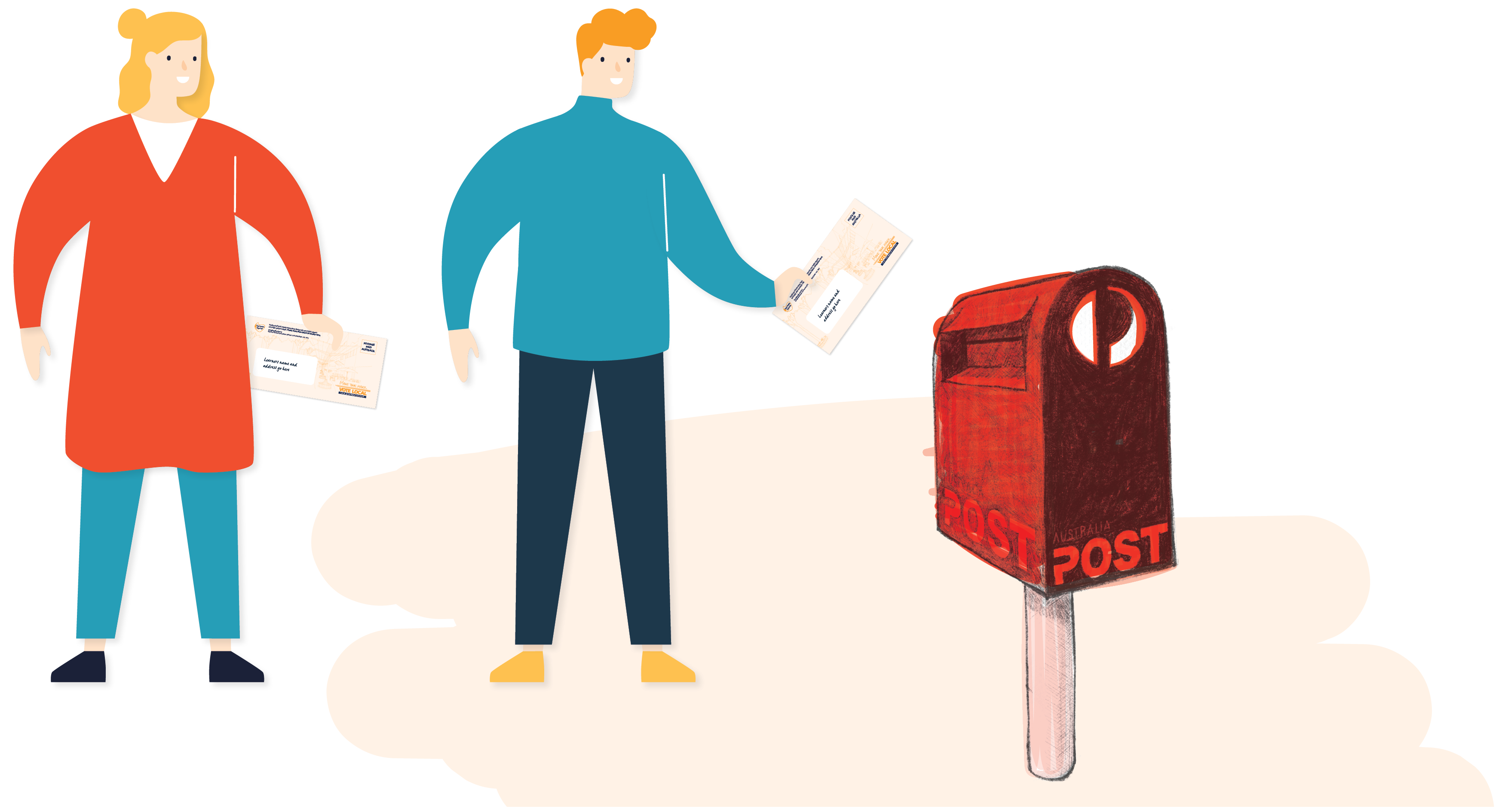 mail postal ballot illustration