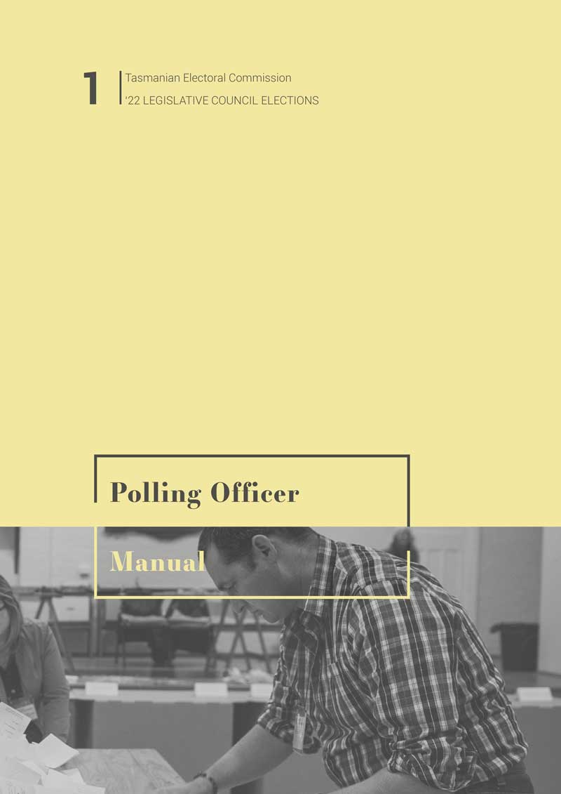 Front cover of the polling officer manual