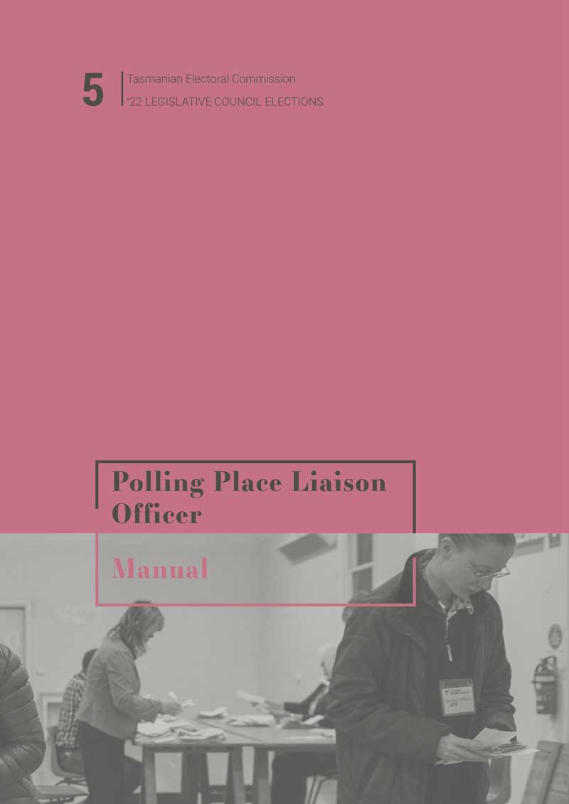 Front cover of the polling place liaison officer manual