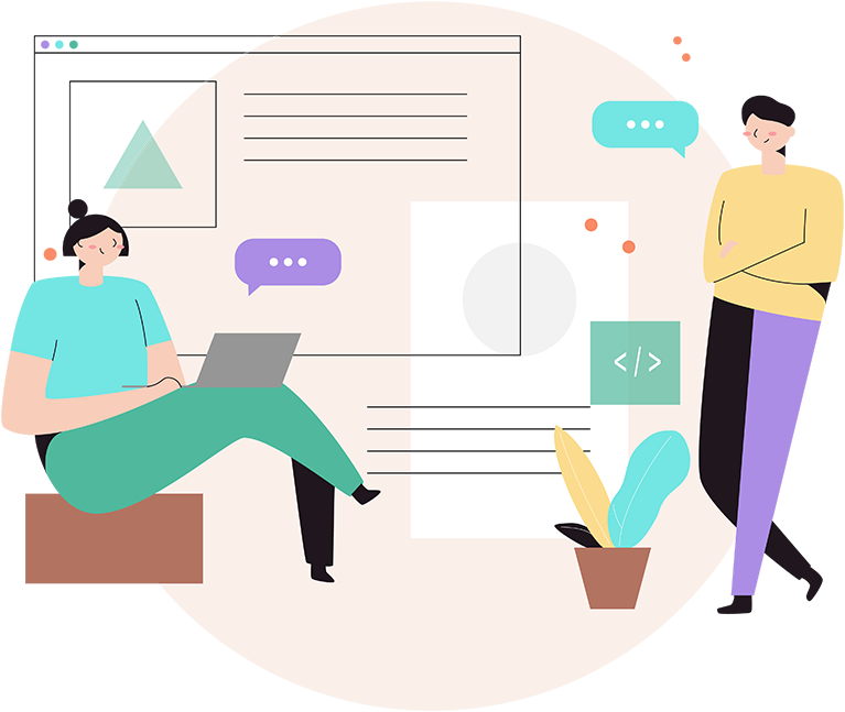 Person sitting at chair training on laptop computer