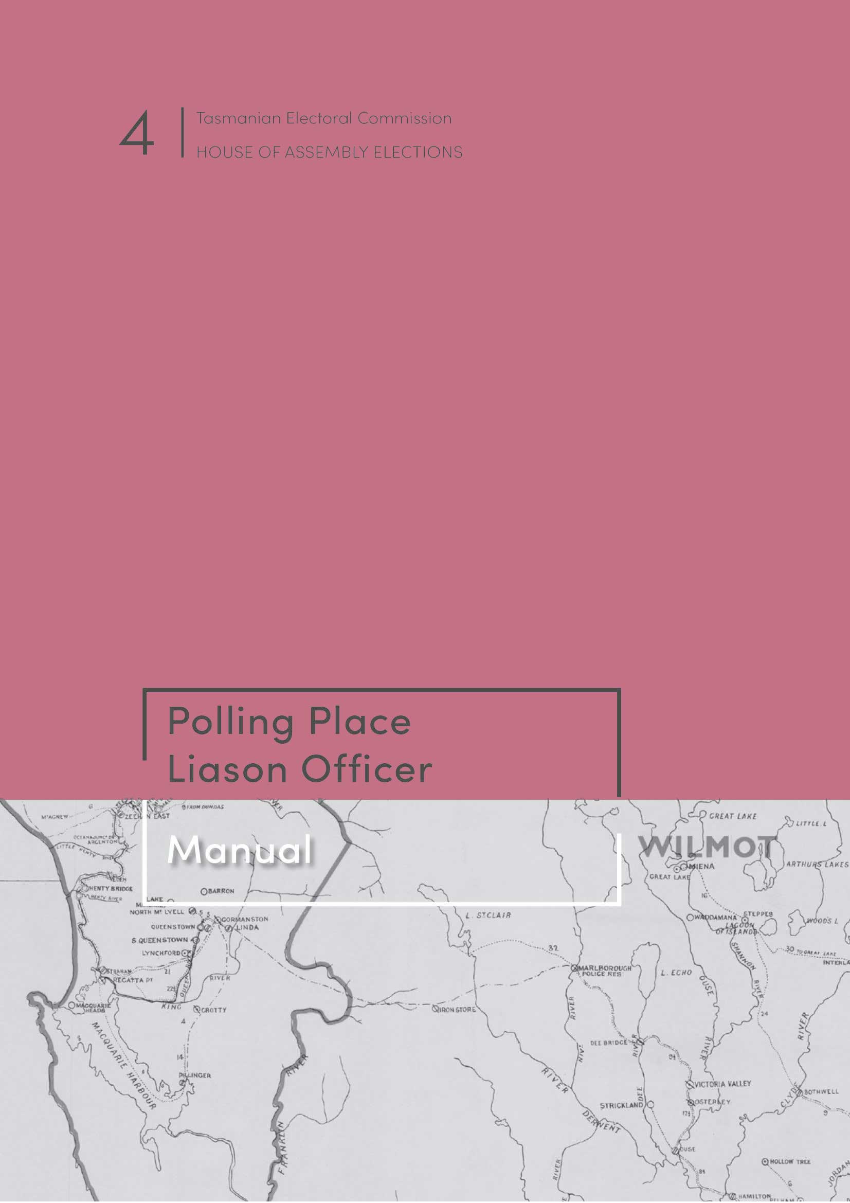 Front cover of the polling place liaison officer manual