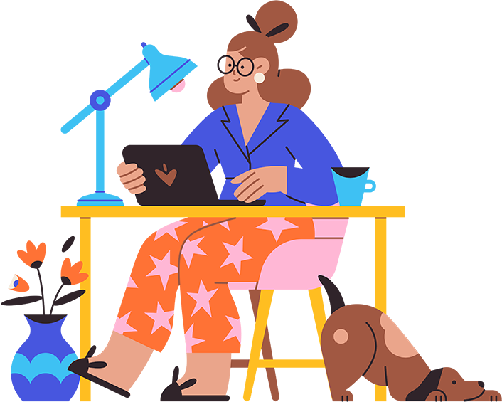 Person sitting at desk training on laptop computer